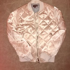 Quilted Satin Topshop Bomber
